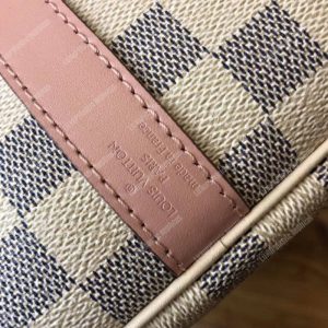 LV Speedy Bandouliere 30 Damier Azur Canvas Rose Ballerine Pink - Image 6
