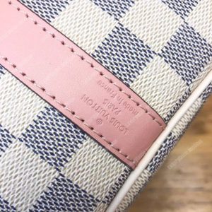 LV Speedy Bandouliere 25 Damier Azur Canvas Rose Ballerine Pink - Image 8