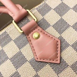 LV Speedy Bandouliere 25 Damier Azur Canvas Rose Ballerine Pink - Image 7