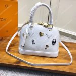 LV Alma BB Epi Leather Love Lock Edition White