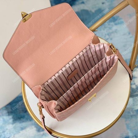 LV Pochette Metis Monogram Empreinte Leather Rose Poudre - Image 7