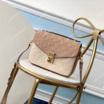LV Pochette Metis Monogram Empreinte Leather Beige Rose Crème
