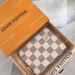 LV Zippy Coin Purse Damier Azur Rose Ballerine Pink