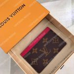 LV Card Holder Monogram Canvas Fuchsia Pink