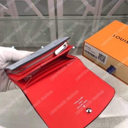 LV Iris Compact Wallet Mahina Bleu Horizon Pumpkin - Image 8