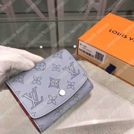 LV Iris Compact Wallet Mahina Bleu Horizon Pumpkin - Image 3