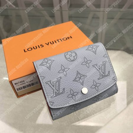 LV Iris Compact Wallet Mahina Bleu Horizon Pumpkin - Image 4