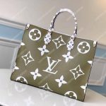 LV Onthego Monogram Toron Handle Crème Tote Bag GM