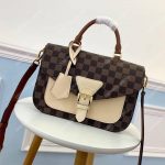 LV Beaumarchais Damier Ebene Creme