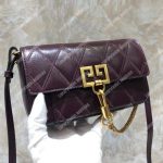 Givenchy Mini Pocket Bag In Diamond Quilted Leather Brown