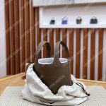 Hermes Picotin 18 Clemence Taupe Grey Palladium Hardware