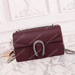 Gucci Dionysus Small Shoulder Bag Burgundy Leather