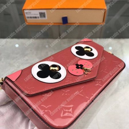 LV Pochette Felicie Monogram Puppy Face - Image 4