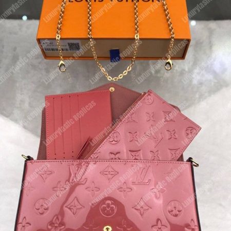 LV Pochette Felicie Monogram Puppy Face - Image 8