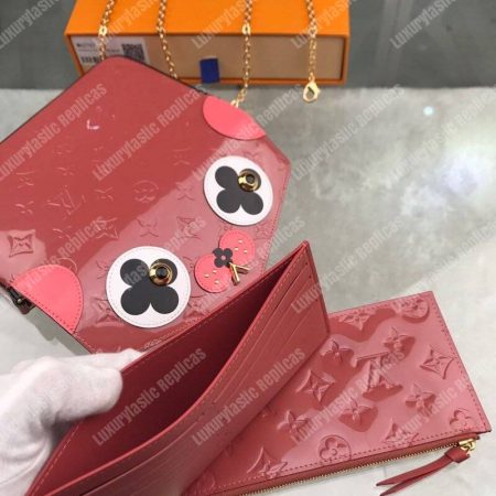 LV Pochette Felicie Monogram Puppy Face - Image 6