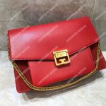 Givenchy Medium GV3 Bag In Leather And Suede Red