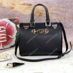 Gucci Zumi Grainy Leather Small Top Handle Bag Black