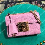 Gucci Padlock Small Signature Shoulder Bag Fuschia