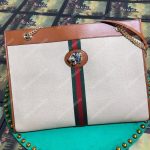Gucci Online Exclusive Rajah Large Tote Brown Trim