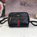 Gucci Ophidia Leather Mini Bag Black