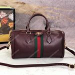 Gucci Ophidia Medium Top Handle Bag Burgundy