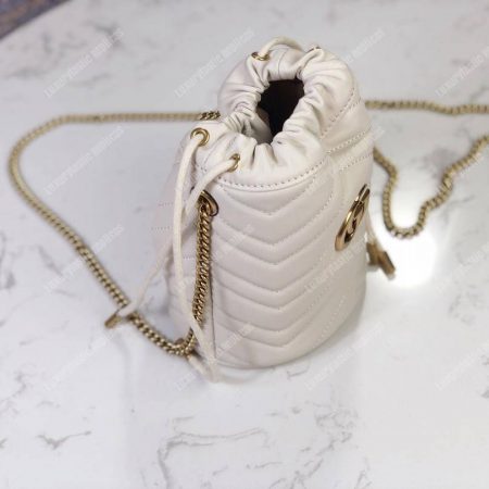 Gucci GG Marmont Mini Bucket Bag White - Image 6