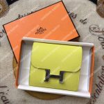Hermes Constance Compact Wallet Epsom Soufre Palladium Plated