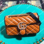Gucci GG Marmont Matelassé Mini Bag Cognac