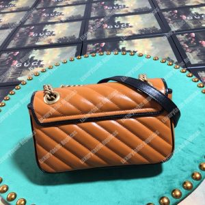 Gucci GG Marmont Matelassé Mini Bag Cognac - Image 4