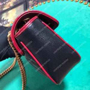 Gucci GG Marmont Matelassé Mini Bag Black Cerise - Image 5