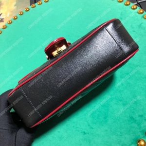 Gucci GG Marmont Matelassé Mini Bag Black Cerise - Image 4