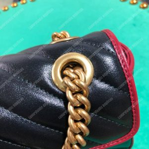Gucci GG Marmont Matelassé Mini Bag Black Cerise - Image 7
