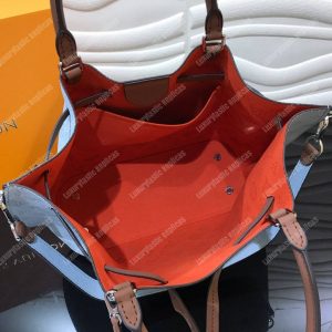 LV Girolata Handbag Mahina Bleu Horizon Pumpkin - Image 8