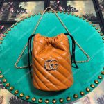 Gucci GG Marmont Mini Bucket Bag Cognac