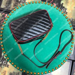 Gucci GG Marmont Matelassé Small Shoulder Bag Black Cerise - Image 4