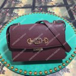 Gucci Zumi Grainy Leather Small Shoulder Bag Burgundy