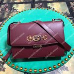 Gucci Zumi Smooth Leather Small Shoulder Bag Burgundy
