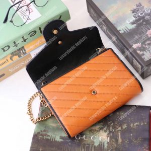 Gucci GG Marmont Quilted Shoulder Bag Cognac - Image 6