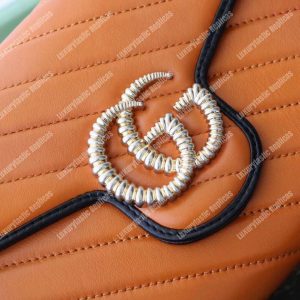 Gucci GG Marmont Quilted Shoulder Bag Cognac - Image 5