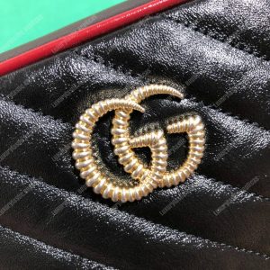 Gucci GG Marmont Matelassé Mini Bag Black Cerise - Image 6