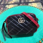 Gucci GG Marmont Matelassé Mini Bag Black Cerise