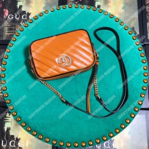 Gucci GG Marmont Matelassé Mini Bag Cognac - Image 4