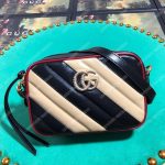Gucci GG Marmont Matelassé Mini Bag Black Beige