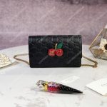 Gucci Signature Mini Bag With Cherries Black