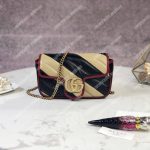 Gucci GG Marmont Super Mini Bag Beige Black Matelassé