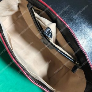 Gucci GG Marmont Small Top Handle Bag Black Beige Matelassé - Image 7