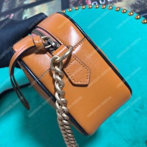 Gucci GG Marmont Matelassé Small Shoulder Bag Cognac - Image 5