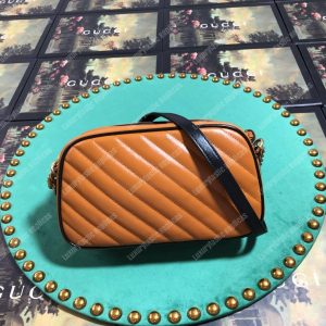 Gucci GG Marmont Matelassé Small Shoulder Bag Cognac - Image 8