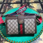 Gucci Ophidia GG Small Shoulder Bag With Gucci Strap