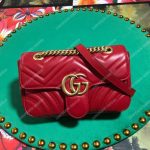 Gucci GG Marmont Matelassé Mini Bag Red